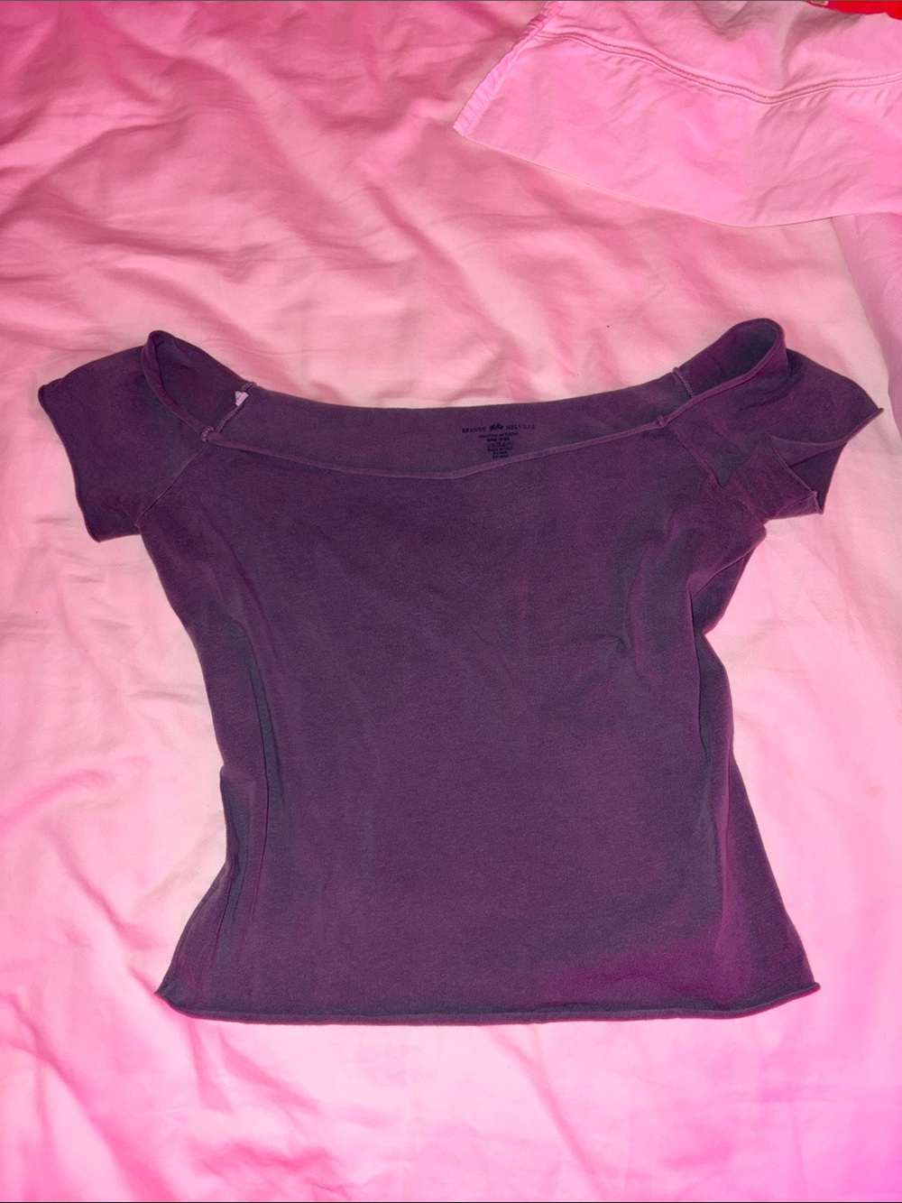Brandy Melville Off-Shoulder Top - Purple